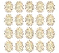 Abaodam Adornos para Uñas de Aleación Dorada Dijes Virgen María, 30 Piezas Delicadas y Fáciles de Usar para Decoración en Diversas Ocasiones