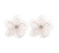 Abaodam Adornos para Zapatos Mujer 1 Par Flores Decorativas Pequeñas de 5 Pétalos en Color Claro, Accesorios Desmontables para Tacones Altos, Decoración Floral para Bodas y Fiestas