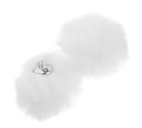 Abaodam Adornos para Zapatos Planos Pompones Desmontables de 7 Cm en Piel Sintética de Color Claro, Accesorios Elegantes y Refinados para Decorar Bolsos y Bufandas en Ocasiones Obsequios