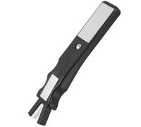 Abaodam Afilador de Cuchillas para Patines de Hocke y Hielo Portátil y | Cerámica y Esmeril, Superficie Plana, para Cuchillas de Patines y Útiles de Esquí, Color Negro