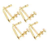 Abaodam Afinadores Metálicos para Violín 4/4 y 3/4, Paquete 4 Piezas, Color Dorado Clásico, Ajuste Fino de Cuerdas, Accesorios Profesionales para Violín, Suministros Precisos