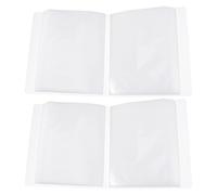 Abaodam Álbum de Fotos para Organizar y Almacenar Documentos 100 Hojas de 6 Pulgadas Material Pp Blanco, Diseño Mate, Paquete de 2 Piezas en Escenarios de Padres E Hijos y Graduación