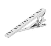 Abaodam Alfiler de Corbata de Metal con Temática Musical, Clip de Corbata de Piano en Acero Inoxidable Plateado, Accesorio para Hombre en Eventos Formales, Bodas y Fiestas, Clip Vintage