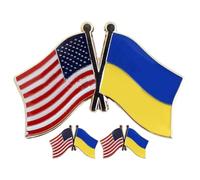 Abaodam Alfiler de Solapa de Metal Doble Bandera de Estados Unidos, 3 Unidades, Pin Nacional Decorativo para Traje y Ropa, Accesorio Versátil para Uso Formal y Casual