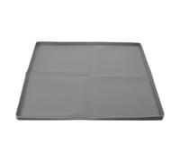 Abaodam Alfombrilla Antideslizante para Comer Mascotas 48X48 CM Material Resistente Color Gris Oscuro Almohadilla Secado Rápido para Gatos y Perros Uso Interior y Exterior