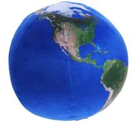 Abaodam Almohada de Peluche Forma de Globo Terráqueo 17 Cm, Cojín Suave Esférico Azul Claro, Almohada Acogedora Hogar y Sofá, Cojín Decorativo para Descanso y Siesta