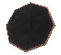Abaodam Almohadilla de Práctica de Batería Silenciosa de Octagonal de Goma con Marco de Madera Pad de Entrenamiento para Casa y Escuela un Lado