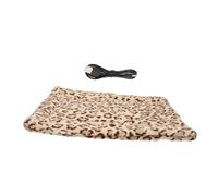 Abaodam Almohadilla Térmica Eléctrica para Perros y Gatos Calentadora Ajustable 3 Niveles de Temperatura Lavable y Antimordeduras para Mascotas Pequeñas y Cachorros