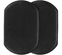 Abaodam Almohadillas Reposapiés Ergonómicas para Silla de Ruedas 2 Piezas de Cuero Negro Cojines de Repuesto para Pantorrillas Soporte Cómodo para Personas Mayores y Pacientes Sentados