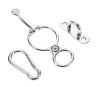 Abaodam Anilla De Acero Inoxidable para Atar Caballos Perno De Ojo Resistente, Equipo De Entrenamiento Durable para, Anillo De Cierre Rápido Multifuncional para Equitación y Manejo De Caballos