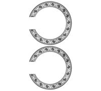 Abaodam Anillo de Boca de Guitarra Acústica de Pvc 41 Pulgadas 2 Piezas Adhesivo Roseta para Orificio de Sonido Calcomanías Decorativas para Guitarra Clásica