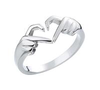 Abaodam Anillo de Corazón de Corazón de Abrazo Joyería Estética para Mujer Anillo de Moda para Dedo Obsequio Romántico de Boda para Mujer