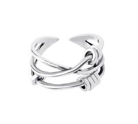 Abaodam Anillo de Dedo Femenino con Cuentas Giratorias Diseño Geométrico Cruzado Irregular Anillo Ansiedad para Aliviar Estrés Joyería Duradera y Chic para Mujer