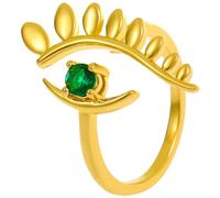 Abaodam Anillo De Dedo Mal De Ojo Circón Microengastado, Aleación 14k Chapado En Oro, Abierto Ajustable, Joyas Para Mujer, Uso Diario y Fiestas, Diseño Geométrico Moderno