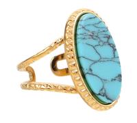 Abaodam Anillo Ovalado Vintage para Mujer Cierre Ajustable Diseño Bohemio Llamativo para Fiestas Vaqueras y Estilo Western