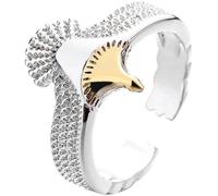 Abaodam Anillo para Estilo para Creativo Cómodo y Aniversarios Bodas Vintage Diseño de Águila en Cobre, Apertura Ajustable Antiguo Mujer