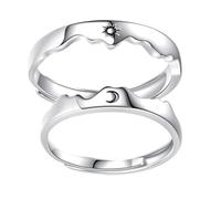Abaodam Anillos Ajustables Abiertos Grabados Diseño Unisex Elegante para Parejas Joyería Romántica Versátil para Eventos y Uso Diario