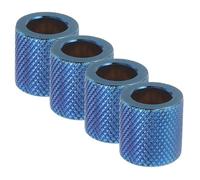 Abaodam Anillos Decorativos para Reposacabezas de Coche 4 Unidades Color Azul Metal Resistente para Accesorios Interiores de Suv y Camionetas, Adaptadores Seguros para Postes de