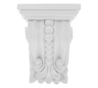 Abaodam Aplique Decorativo de Ménsula Tallada Europea, Molde Pu Color Blanco 11,5 Cm, Incrustaciones Ornamentales para Decoración del Hogar, Moldura para Pared y Techo, Elementos