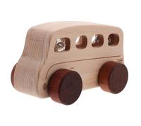 Abaodam Autobús De Madera Educativo Para Juguete Forma De Autobús Simulado Madera De Para Jugar Interiores y Exteriores Divertido Para Bebés y Pequeños