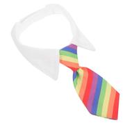 Abaodam Babero para Mascotas Corbata Arcoíris Ajustable Ligero Collar Decorativo para Perros Gatos