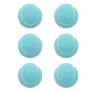 Abaodam Balones de Tenis de Goma para Entrenamiento 6 Piezas Color Azul Claro Balones de Tenis de Práctica para Niñas Principiantes Rebote Suave para Interior y Exterior Portátil