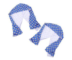 Abaodam Bandana Deportiva Azul de Poliéster Diseño, Absorbe Sudor y Es Elástica para Ciclismo y Deportes al Aire Libre, Pack de 2 Piezas