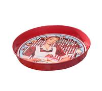 Abaodam Bandeja de Almacenamiento Multifuncional de Hierro para Servir Snacks y Frutas Placa de Americano y Portátil para Cocina y Restaurantes