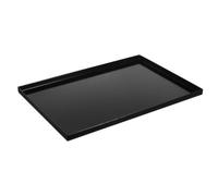 Abaodam Bandeja de Horno Esmaltada Rectangular Negra Resistente y Versátil para Hornear Pizza y Postres en Cocina Profesional