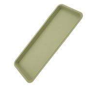 Abaodam Bandeja Rectangular para Plantas de Plástico, Plato de Maceta Verde | Bandeja de Goteo 38,5x16cm, Resina Ligera, Superficie Lisa y Plana, para Interior