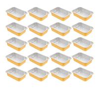Abaodam Bandejas de Desechables 750 Ml para Horno Tostador 20 Unidades Diseño Cuadrado Portátil y Elegante Fácilmente para Cocinar y Hornear
