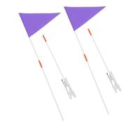 Abaodam Bandera para Bicicleta Infantil 2 Piezas con Mástil de Fibra de Vidrio Resistente Color Púrpura Soporte Seguro y Alta Visibilidad para Actividades al Aire Libre y Seguridad Vial