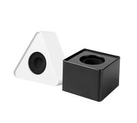 Abaodam Banderas para Micrófonos Rectangulares y Triangulares 2 Soportes de Abs para Entrevistas Personalizables Logotipo Ligeros y Portátiles Comunicación