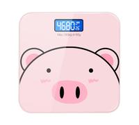 Abaodam Báscula Precisión 0.2-180kg de Peso Corporal Electrónica Dibujos Animados, Vidrio Templado, Carga USB Adecuado Obsequio para Amantes del Deporte