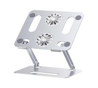 Abaodam Base de Refrigeración para Portátil Ajustable Doble Ventilador y Aleación de Aluminio, Enfriador Silencioso para Laptop bajo 17.3 Pulgadas Adecuado para Decoracion Verano