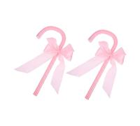 Abaodam Bastón de Cosplay Lazo Rosa 2 Unidades Accesorio para Disfraces de Baile y Halloween Bastón Ligero y Resistente para Fiestas y Juegos de rol