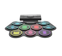 Abaodam Batería Electrónica Portátil Para Adultos Pad De Práctica Midi Kit De Percusión Con Sonidos Profesionales y Conexión Usb