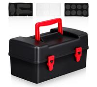 Abaodam Battle Tops - Caja de almacenamiento de plástico con asa para organizador giratorio, funda de viaje de juguete compatible con Beyblade, giroscopio y accesorios