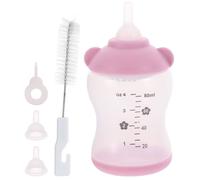 Abaodam Biberones para y Gatitos con Escala Transparente Resistente al Calor y Antimordeduras Accesorios de para Pequeñas Incluye Cepillo y Tetinas Reemplazables