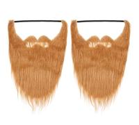 Abaodam Bigotes Falsos Naranjas para Halloween, 2 Piezas de Barba Postiza Elástico Ajustable, Accesorios de Cosplay para Fiestas y Disfraces, Decoraciones Faciales Unisex Color Aleatorio
