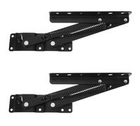 Abaodam Bisagras de Resorte de Hierro para Mesa Elevadora Plegable Amortiguador de Gas, Soporte Negro para Muebles Telescópicos en Proyectos de Hogar