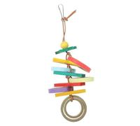 Abaodam Bloques de Madera Juguetes mordidos Jaula de pájaros Juguetes Loro Mascota Suave Dientes Jugar Juguete Colgante de Jaula Juguetes para Masticar pájaros pájaro Colgante de Juguete