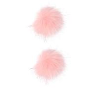 Abaodam Bola De Lana Artificial Decorativa Rosa Polvo Alfiler 8-9 Cm, 2 Unidades, Accesorio Para Zapatos, Ropa y Sombreros, Adorno Suave y Ligero Para Moda Diaria