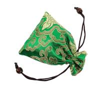 Abaodam Bolsa De Almacenamiento Para Cuencos Cantores Brocado Chino Bordado Verde Manualidades y Joyas