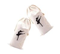 Abaodam Bolsa de Baile Ballet Cordón de Pelusa, Bolsa para Zapatillas de Ballet, 2 Piezas, Transpirable y Multifunción, para Bailarines y Entrenamiento en Casa