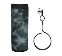 Abaodam Bolsa de Baquetas de con Abrazadera Soporte de Drumsticks de Oxford Resistente y Portátil para Práctica y Presentaciones Color Negro con Puntos