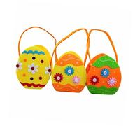 Abaodam Bolsa De De Pascua Cesta De Tela No Tejida Bolso De Mano Forma De Huevo Decoración De Hogar Dulces (rosa)