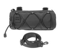 Abaodam Bolsa de Manillar para Bicicleta de Carretera y Montaña, Negra | Nylon, Múltiples Áreas de Almacenamiento, Instalación Fácil, Alta Durabilidad