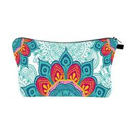 Abaodam Bolsa de Maquillaje Poliéster y Gran Capacidad Estampado Mandala Adecuado para y Vacaciones para Mujer y Niña