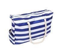 Abaodam Bolsa de Playa Grande Azul Resistente al Agua Tote para Exteriores Bolso Shopping con Gran Capacidad y Bolsillos Laterales para Botella y Llaves